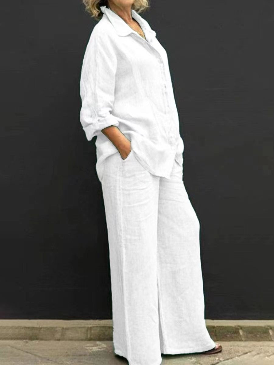 Women's Casual Shirt and Trousers Set