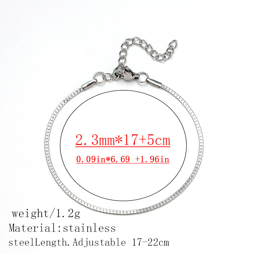 316L Titanium Steel Bracelet Waterproof Hypoallergenic Gold Plated Chain Jewelry for Men Women Unisex Fashion Accessories
