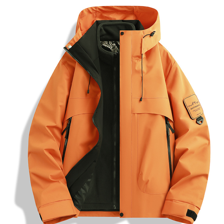 Unisex Hooded 3-in-1 Waterproof Fleece Lined Ski Hiking Jacket