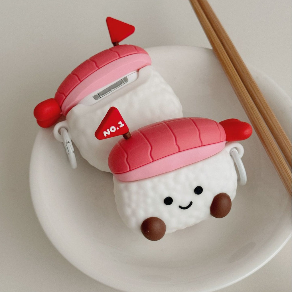 Cute Sweet Shrimp Sushi AirPods Pro3 Apple Bluetooth Headphone Case