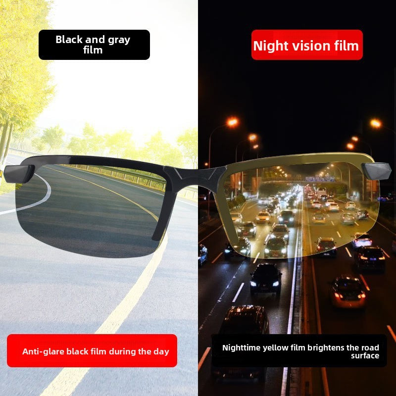 Polarized Photochromic Half Frame Sunglasses