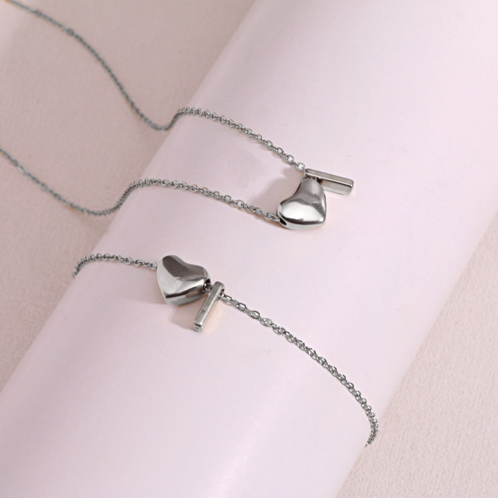 Heart Pendant Titanium Steel Necklace