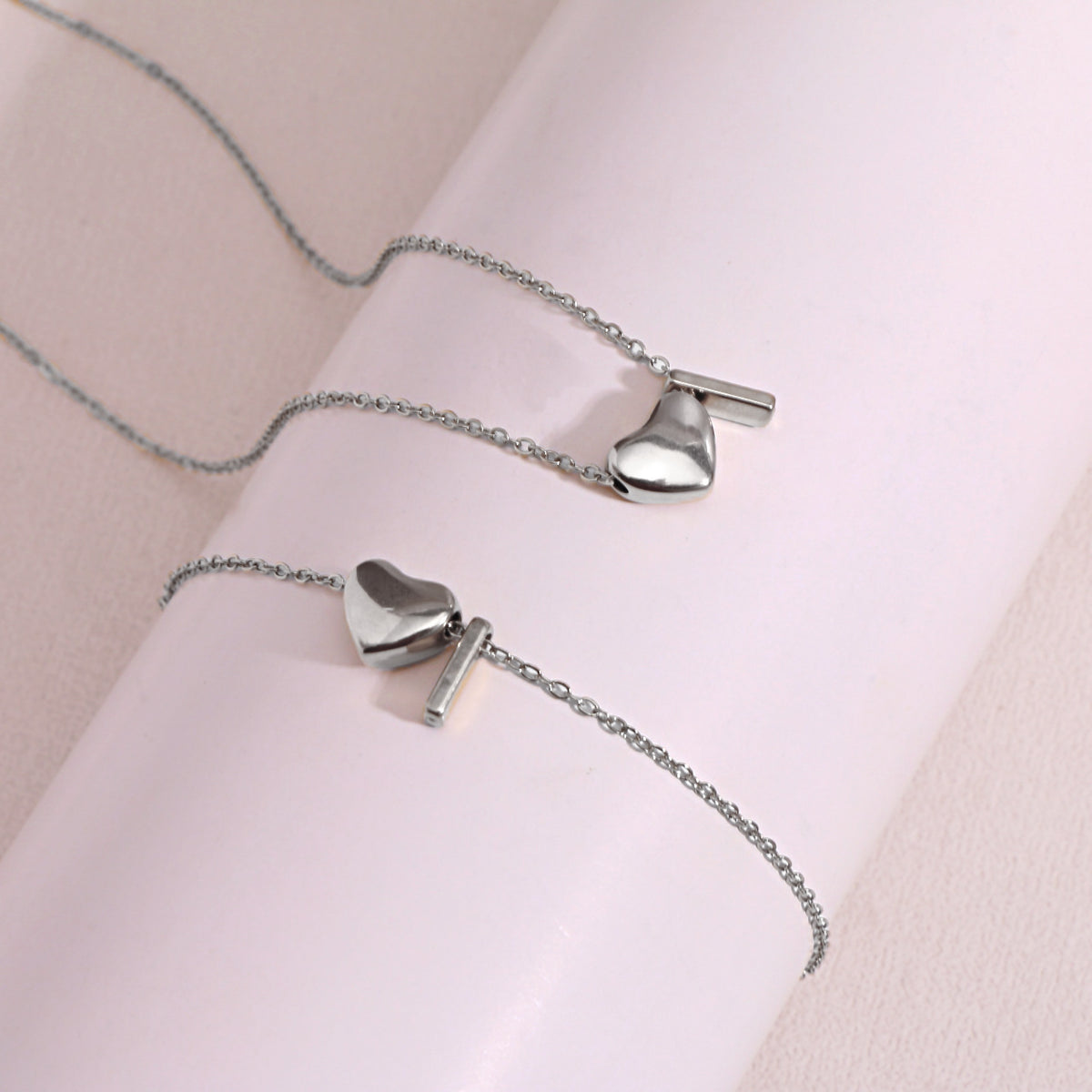 Heart Pendant Titanium Steel Necklace