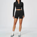 Women's Two-Piece Yoga Set Quick-Dry Sleeveless Jacket and Shorts
