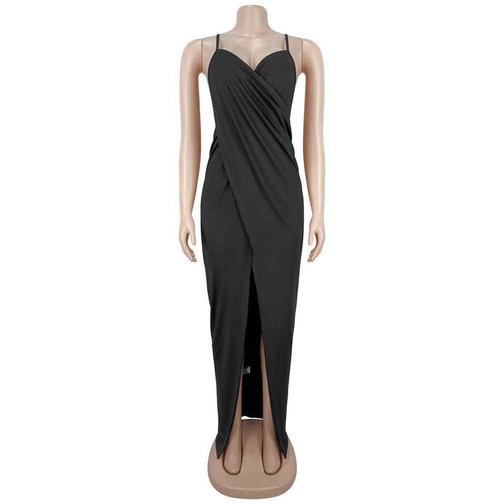 Womens V-Neck Bodycon Party Dress