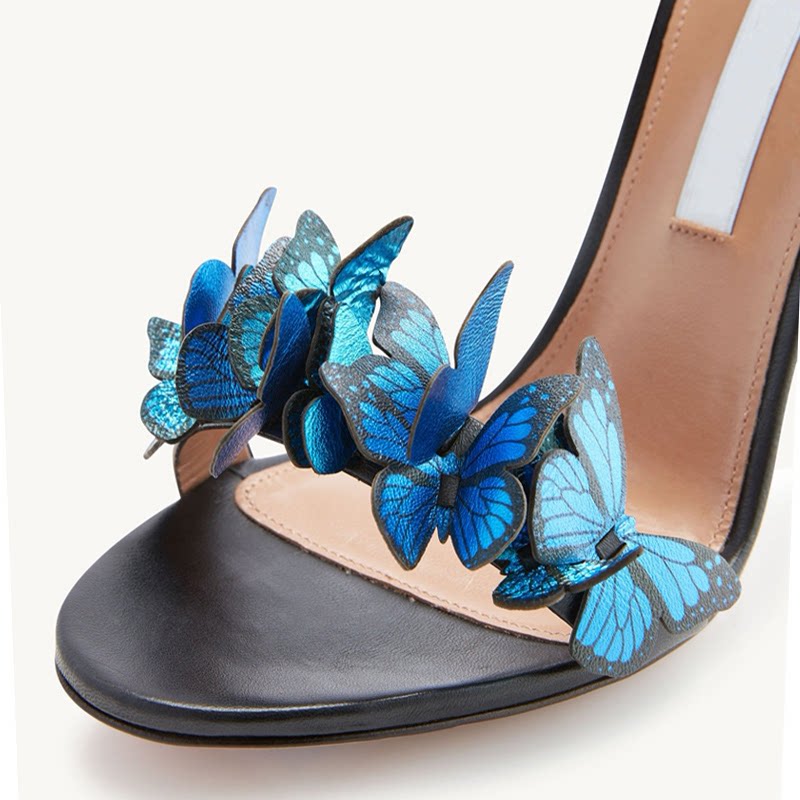 Strappy Butterfly High-Heeled Sandals