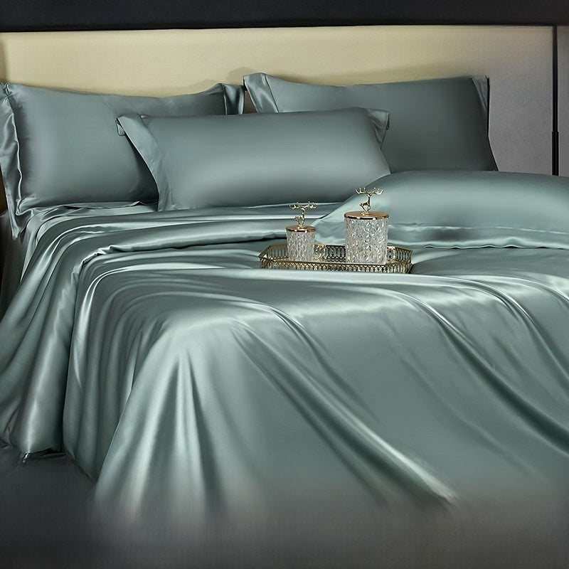 Heavy Weight Double-Sided Imitation Silk Four-Piece Set