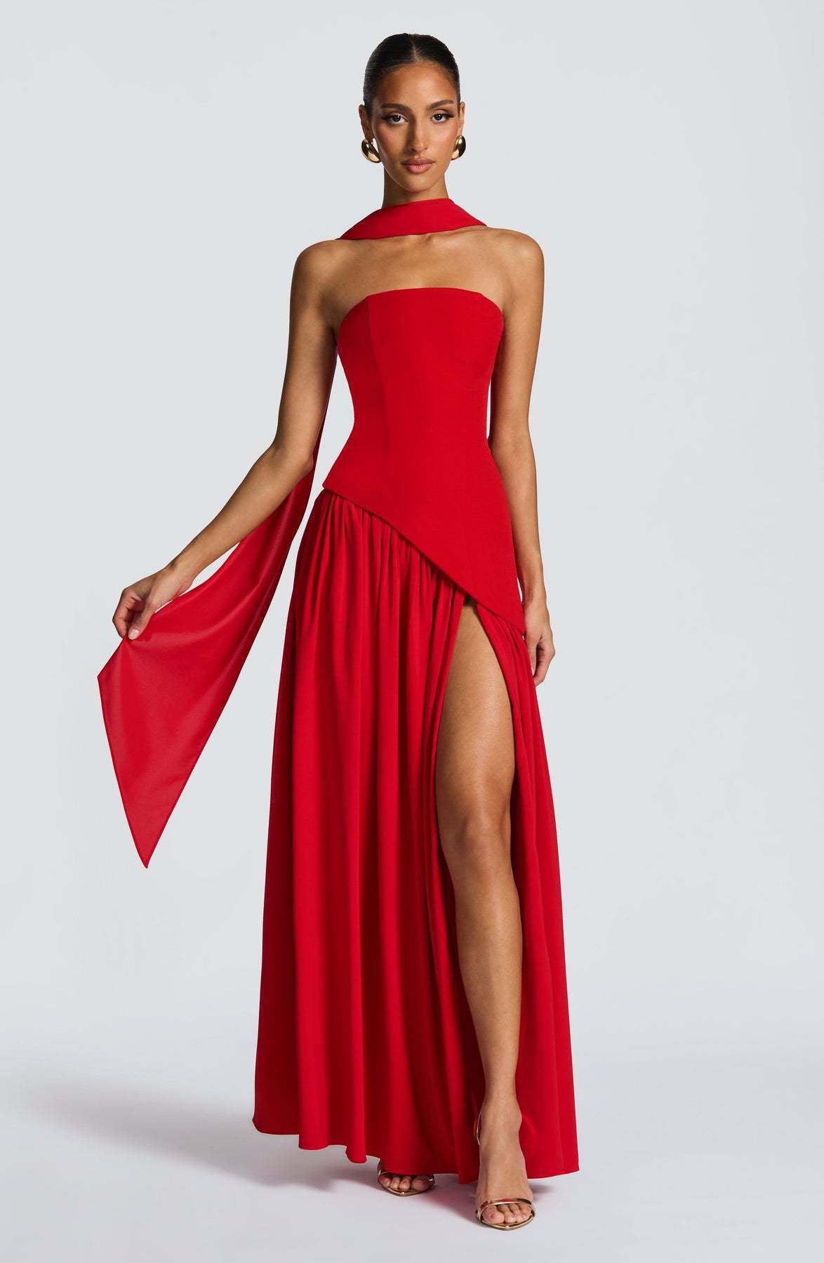 Women's High-Slit Bodycon Long Dress