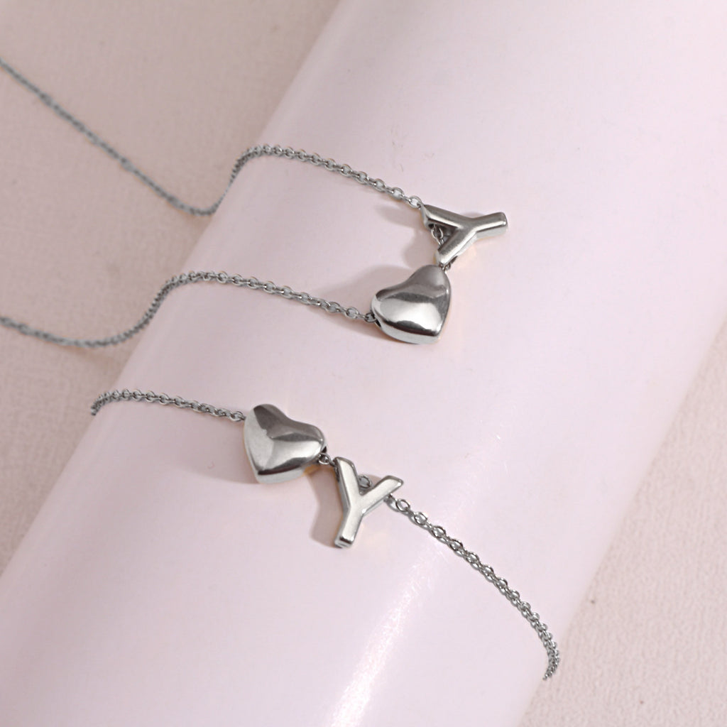 Heart Pendant Titanium Steel Necklace