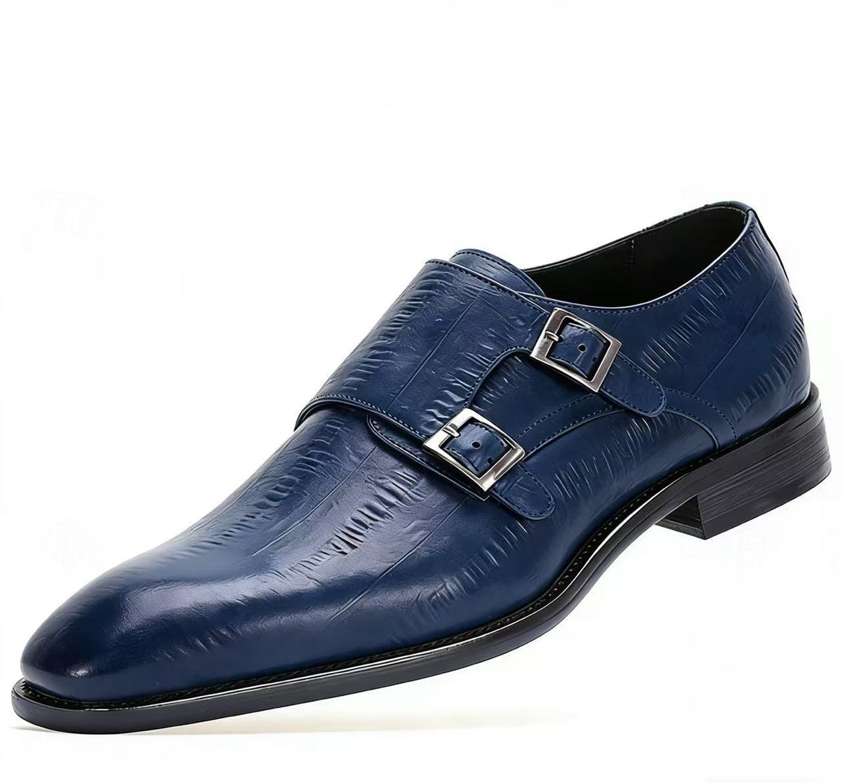 Genuine Leather Buckle Dress Shoes