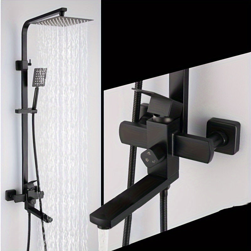Stainless Steel Square Shower Head Set