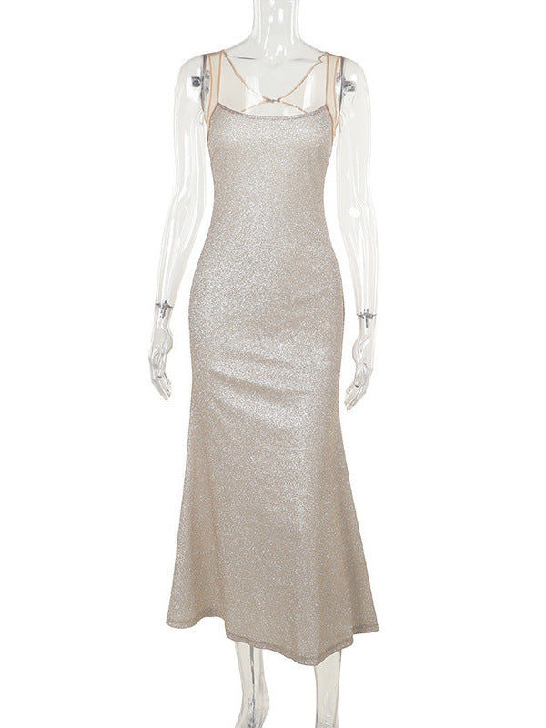 Elegant Mesh Panel Bodycon Dress