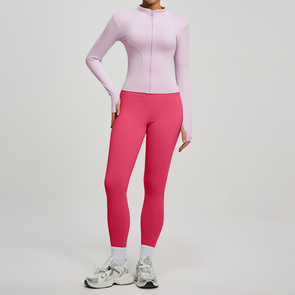 Lady's high-waisted yoga workout outfit
