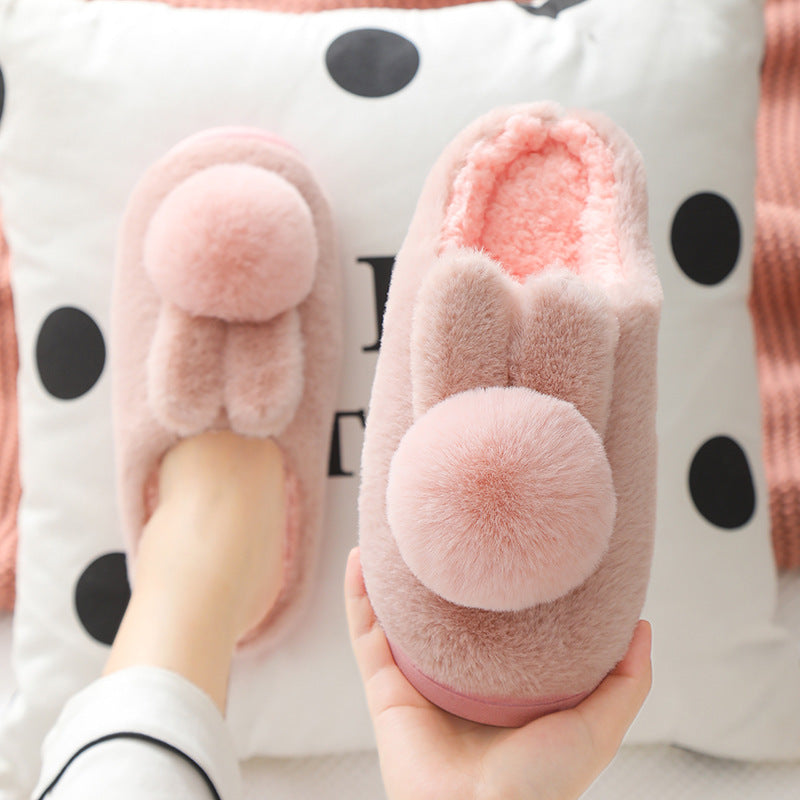 Women Winter Thick Soled Non-Slip Fluffy Warm Home Slippers