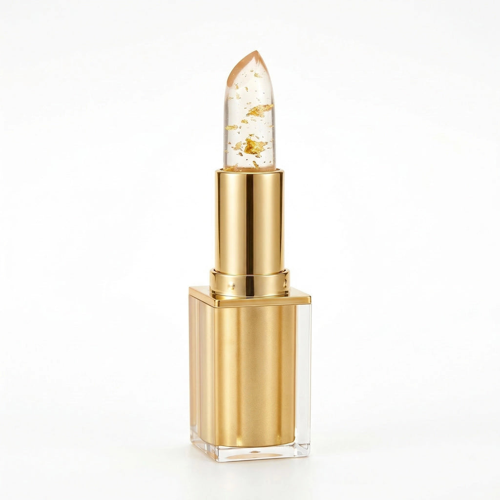 Gold foil thermochromic lipstick