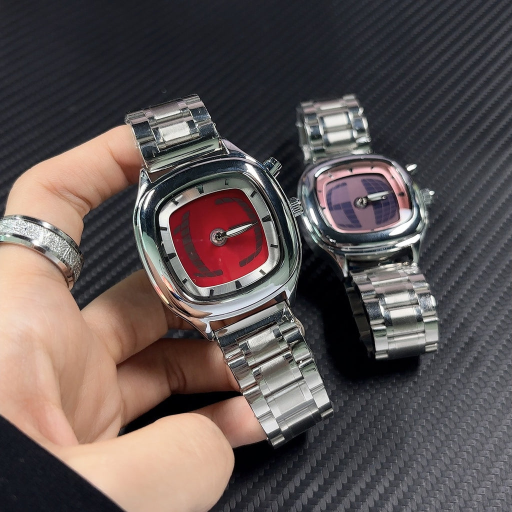 Retro Fashion Square Digital Second Display Quartz Wristwatch