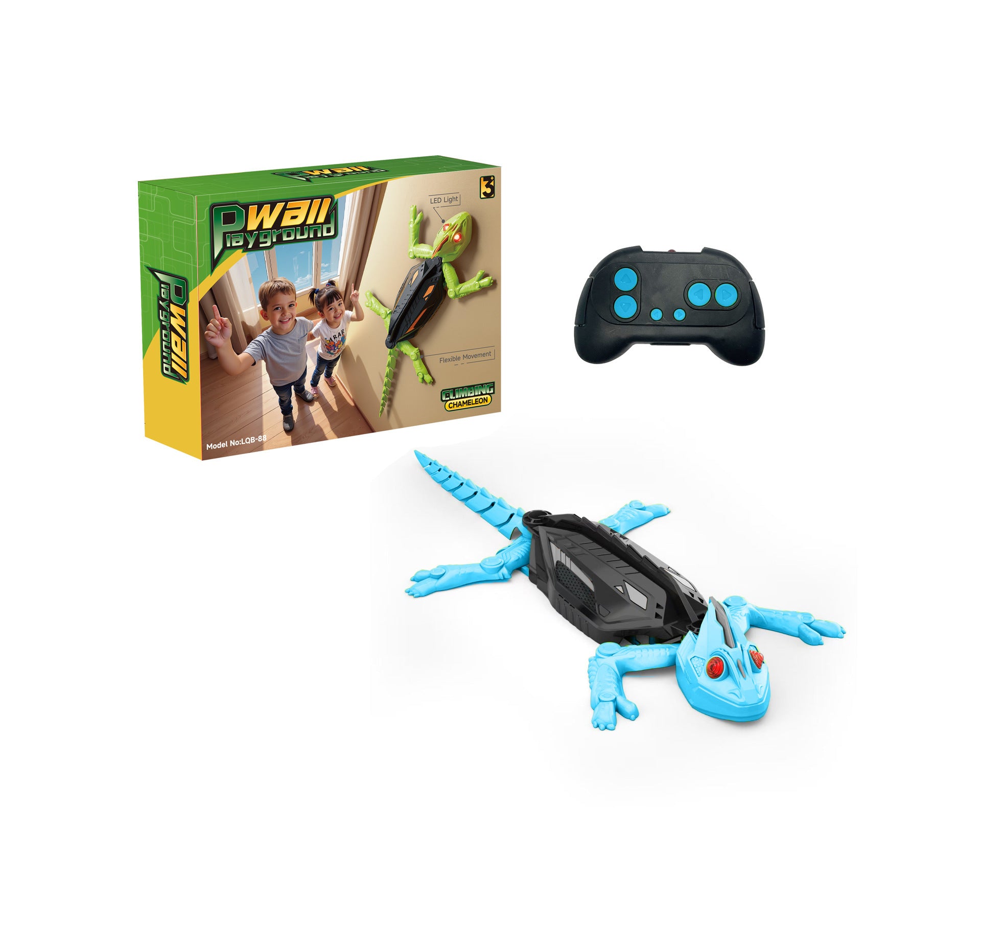 Electric Remote Control Wall Climbing Lizard Gecko Toy for Kids