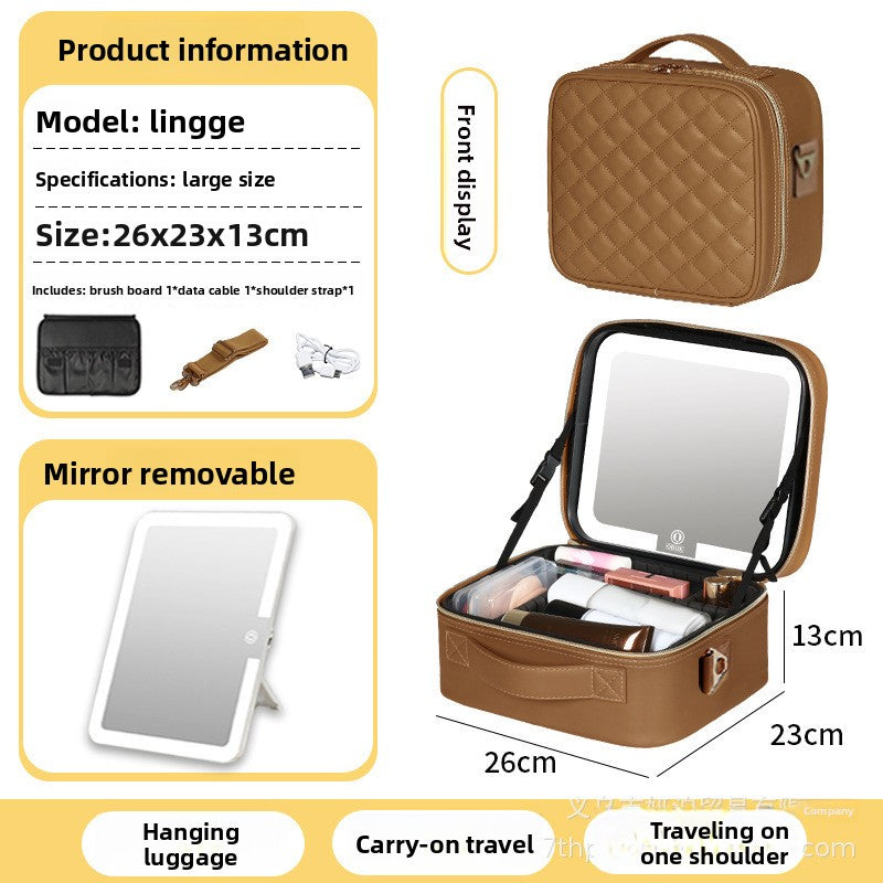 Cosmetic Organizer with LED Mirror