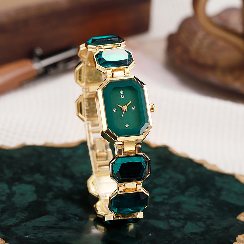 Square Crystal Quartz Watch