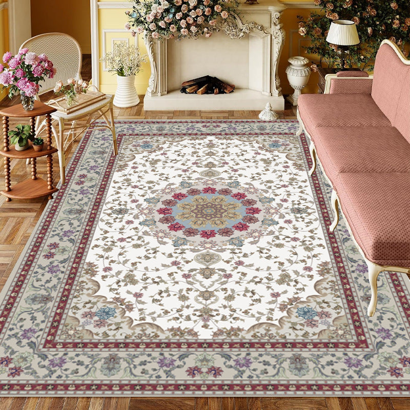 Retro Elegant Imitation Cashmere Floor Mat
