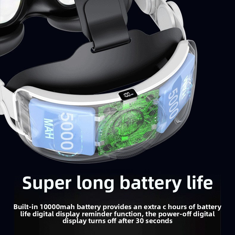 Adjustable VR Headband with Extended Battery for Meta Quest 3