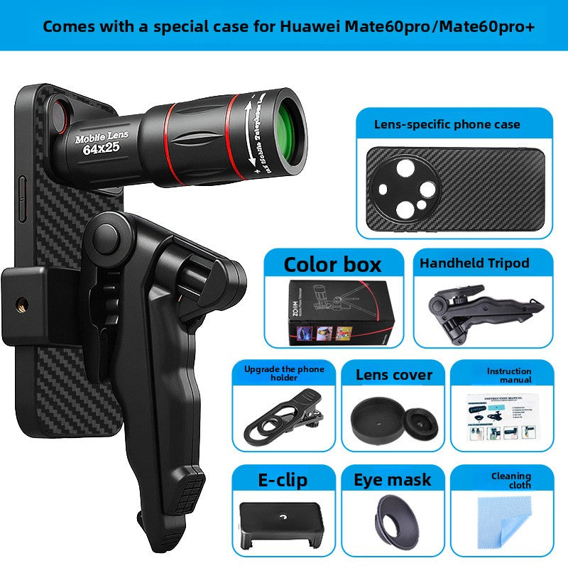 64x Telephoto Lens with Anti-Shake Bracket for Smartphones