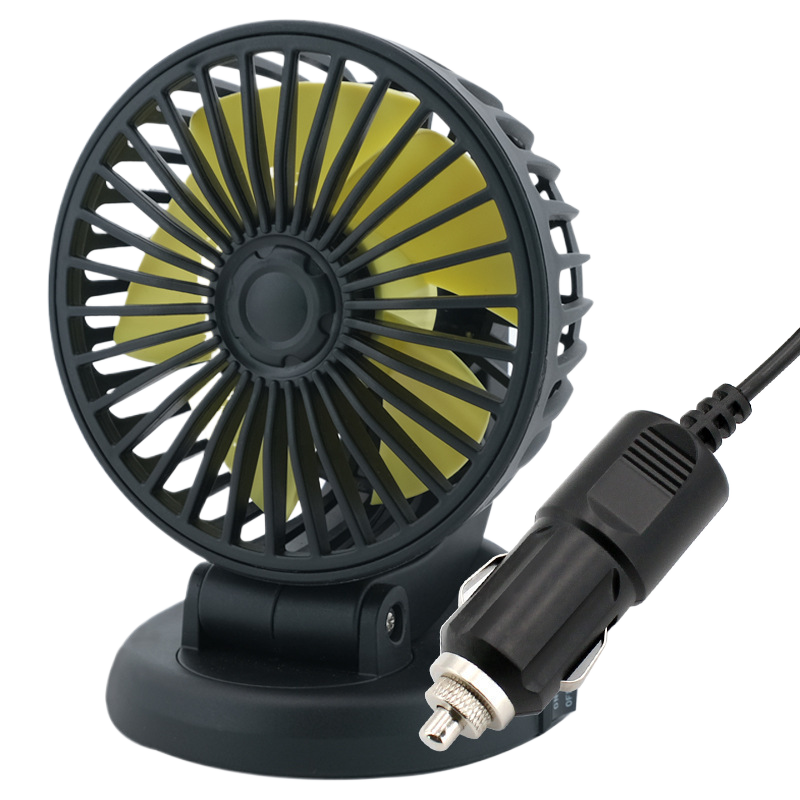 Multi-Head USB Car Fan with Dual Voltage Support