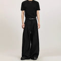 Heavyweight Pleated Wide-Leg Casual Pants