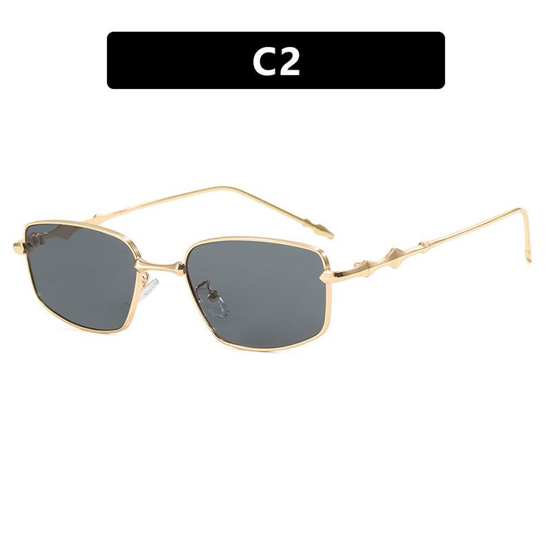 Square Retro Metal Frame Sunglasses
