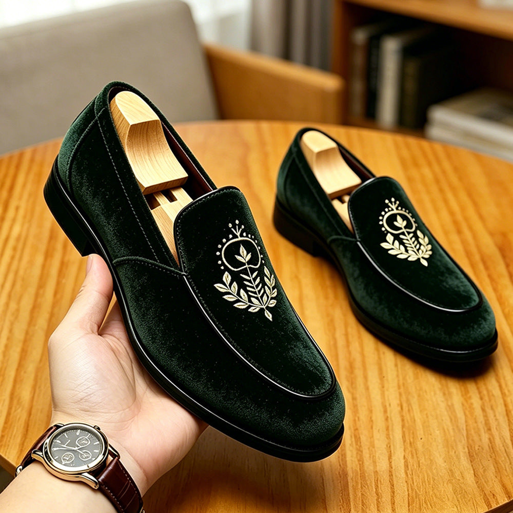 Mens Slip On Loafers Business Casual Leather Shoes