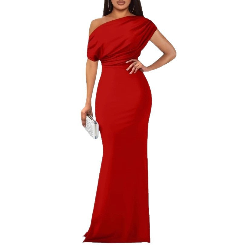 Elegant Sleeveless Off-Shoulder Formal Dress