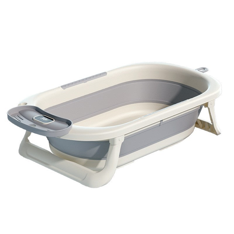 Temperature Sensing Baby Bathtub with Foldable Design