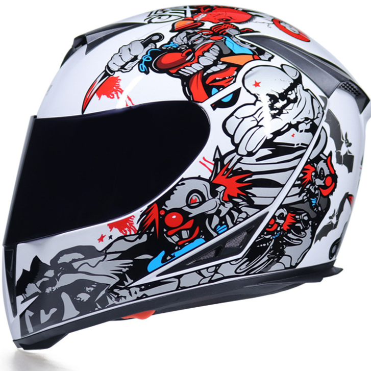 Full Face Bicycle Helmet with Dual Lenses