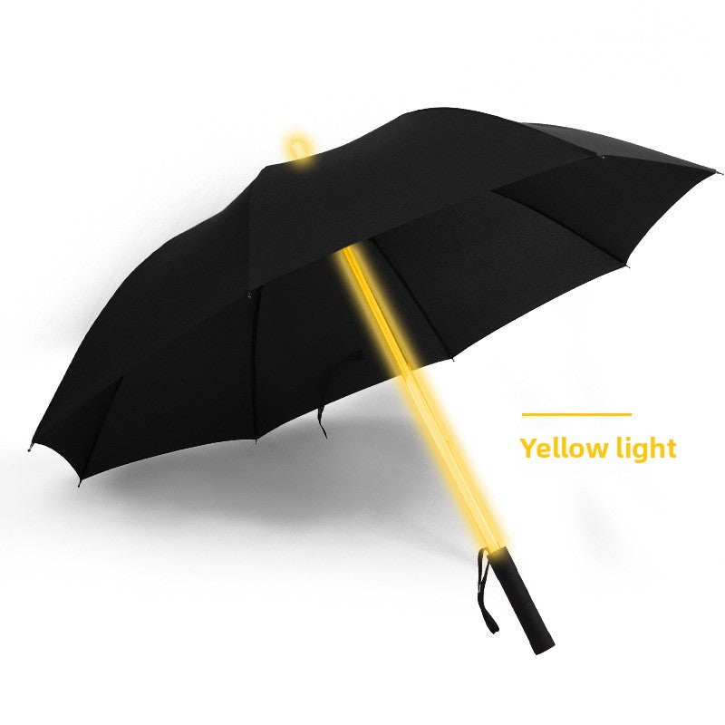 Automatic Open Light-Up Umbrella with LED Flashlight, UV Protection, Customizable Logo