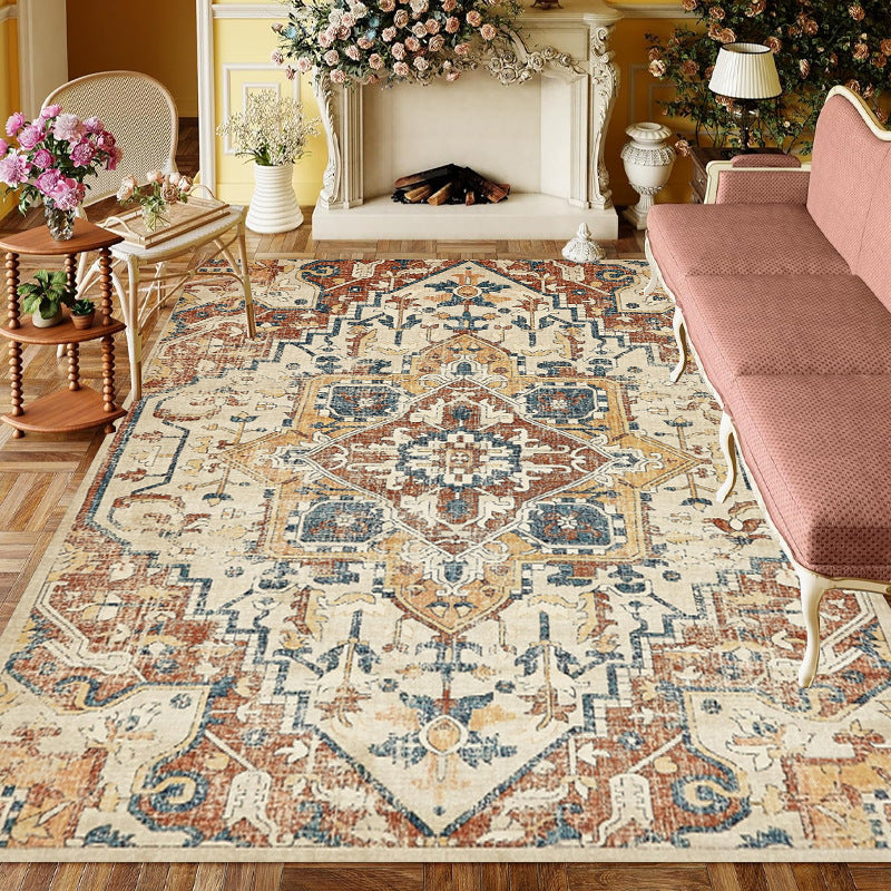 Retro Elegant Imitation Cashmere Floor Mat