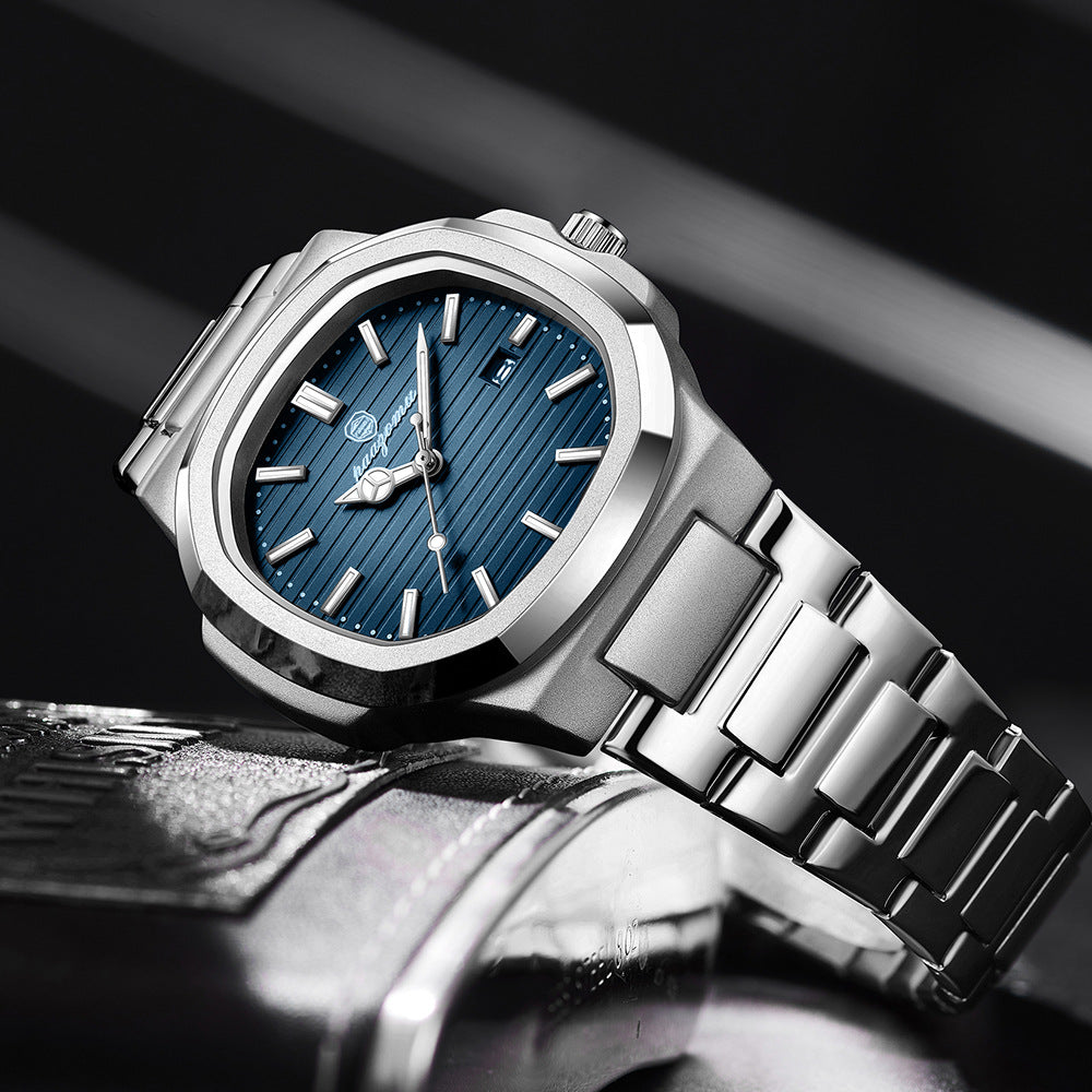 Men's quartz stainless steel watch