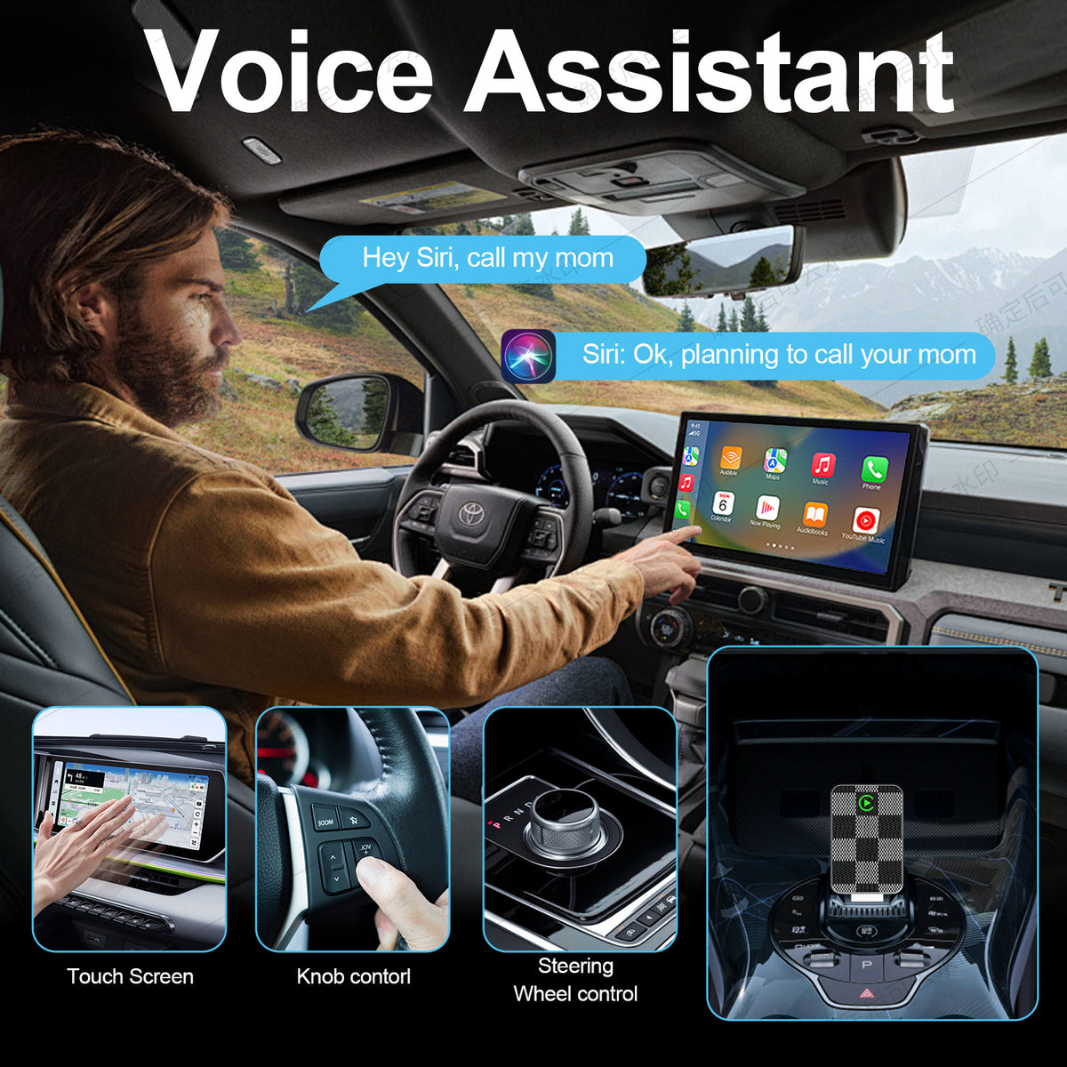 Wireless CarPlay Android Auto Adapter USB Dongle