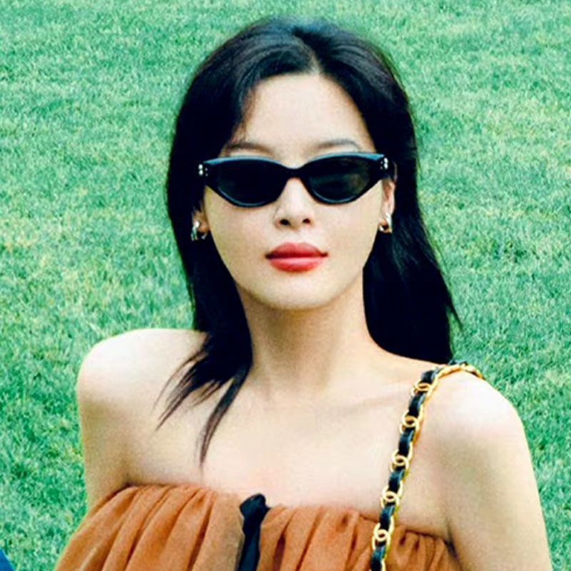 Retro Cat Eye Sunglasses UV Protection Narrow Frame