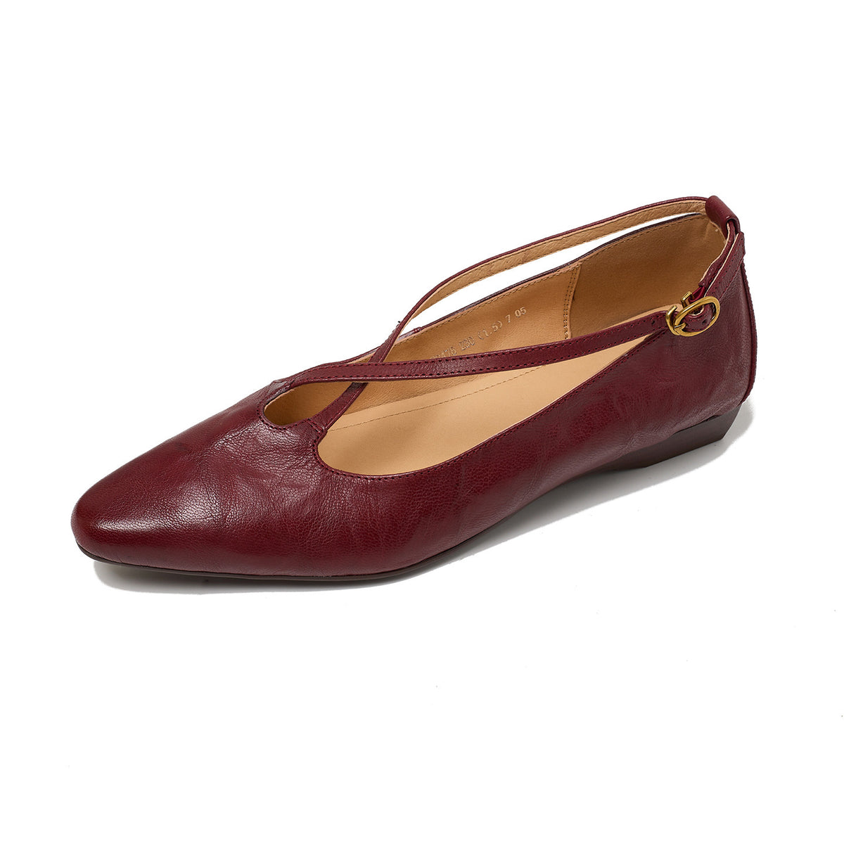 Kitten-heel peep-toe pumps with a crossover strap