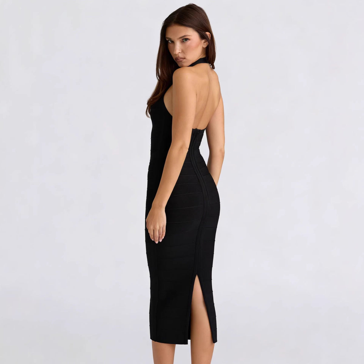Y-Strap Bodycon Long Dress