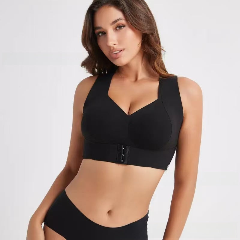 Breathable, gathering, lifting and anti-sagging sports bra