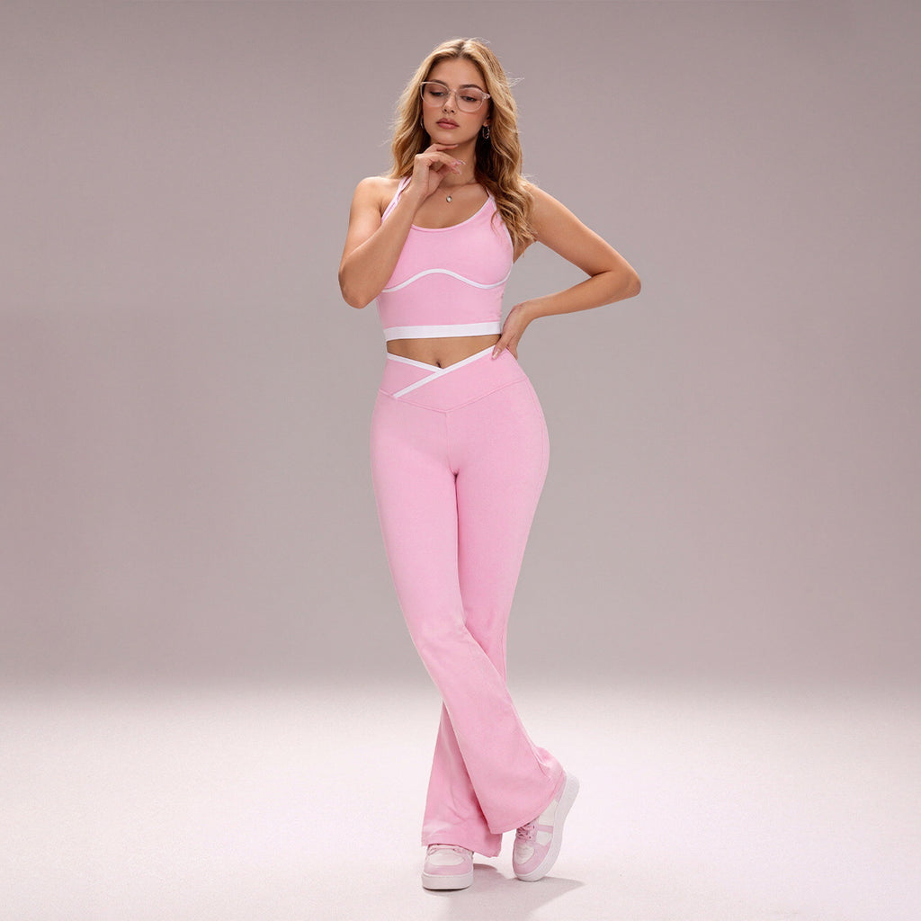 Women Quick Dry Yoga Sports Suit Two Piece Set Long Sleeve Fitness Outfit