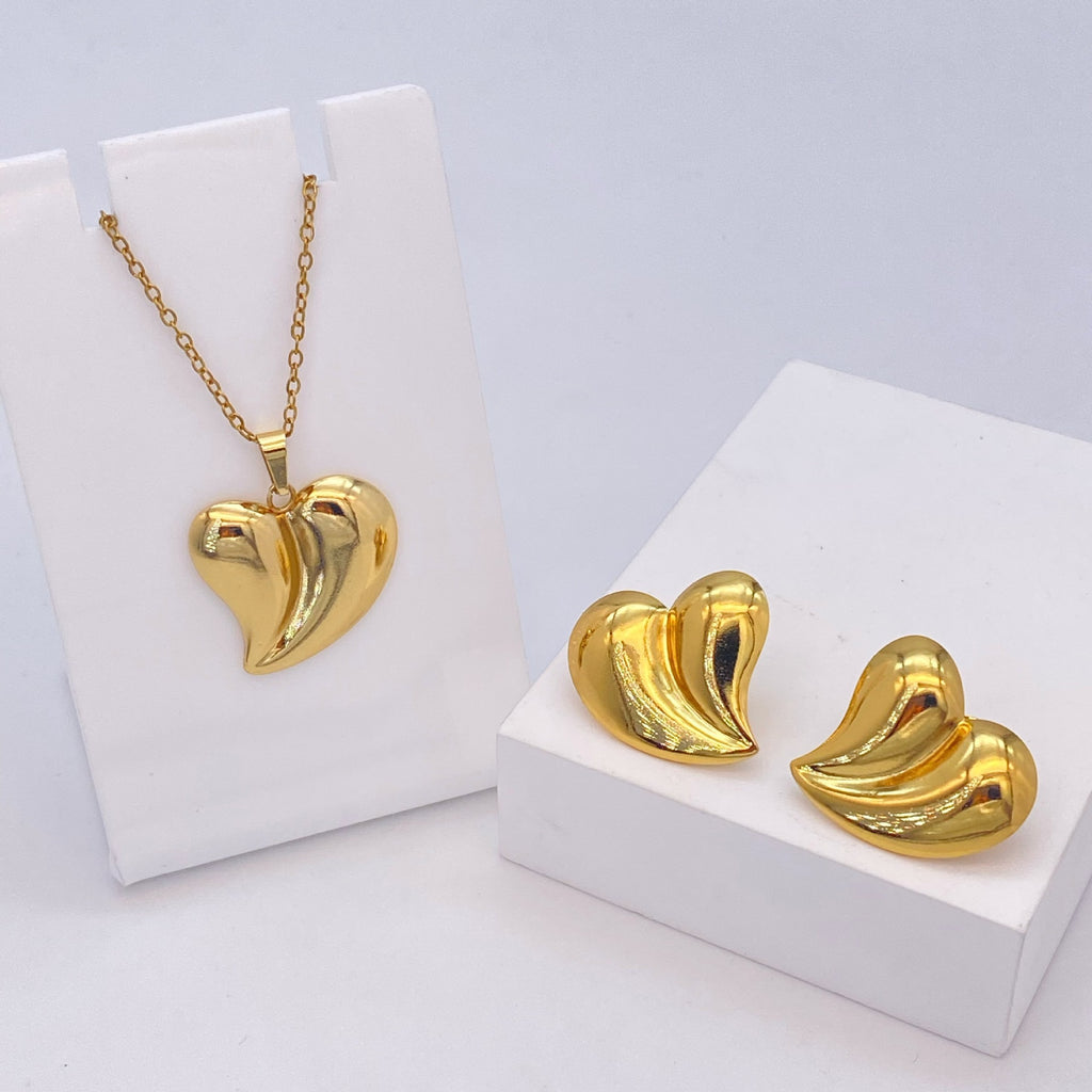Stainless Steel Earrings and Necklace