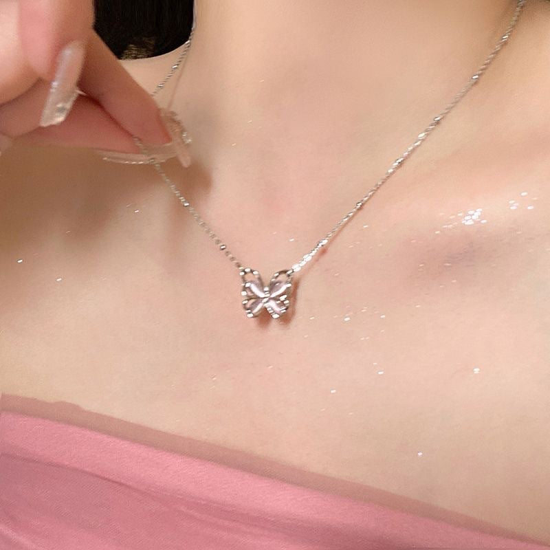 Zircon Bow Necklace for Women