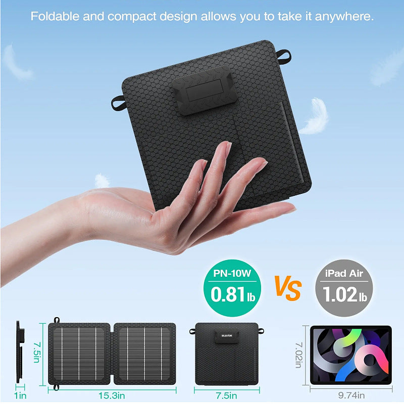 10W Fast Solar Charging Panel with USB-A