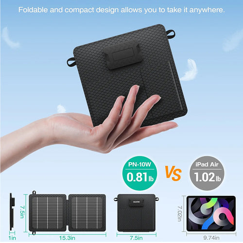 10W Fast Solar Charging Panel with USB-A