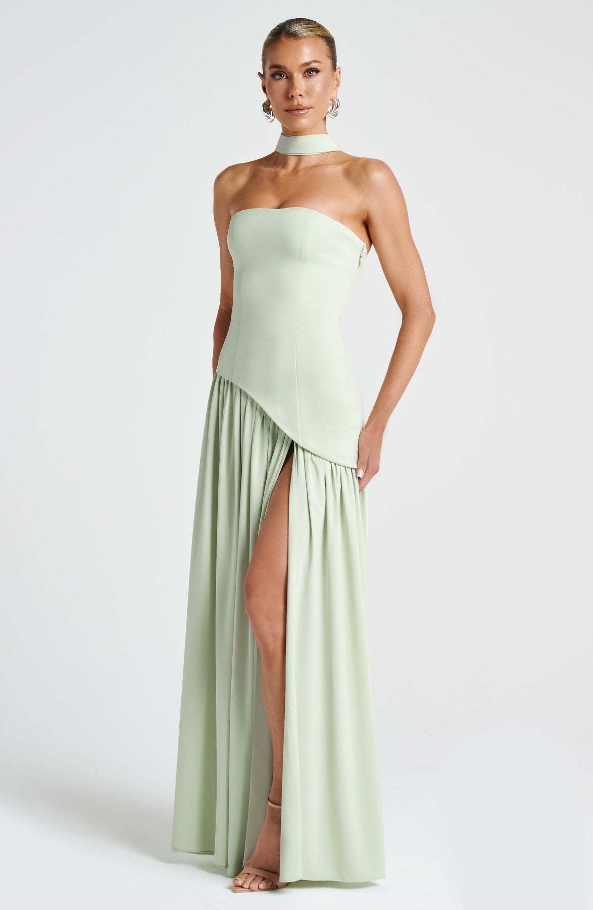 Women's High-Slit Bodycon Long Dress