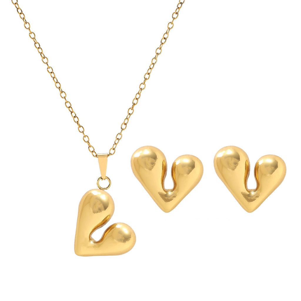 Stainless Steel Earrings and Necklace