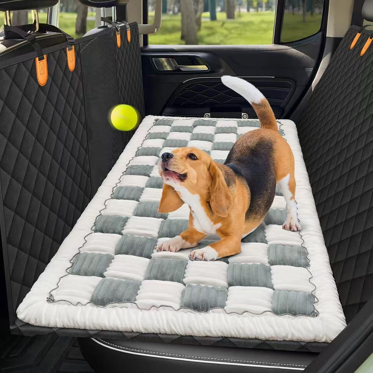 Plush Non-Slip Car Back Seat Pet Mat Cover
