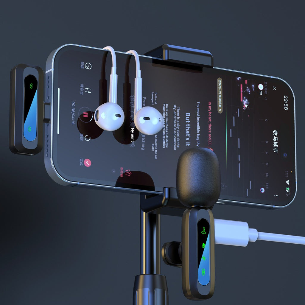 Mini Wireless Clip-on Microphone for Phone Recording